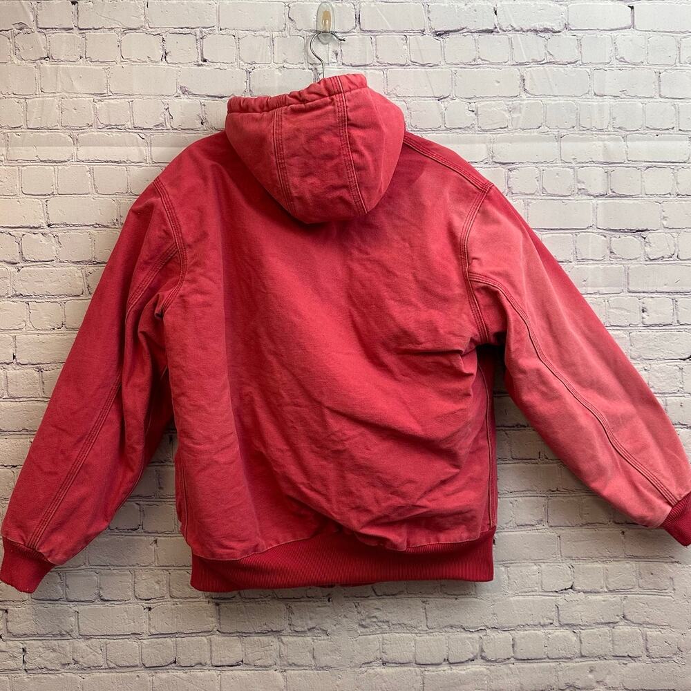 Vintage Carhartt Women's Hooded Active Jacket Crapapple Pink Size Large RARE - Picture 7 of 13